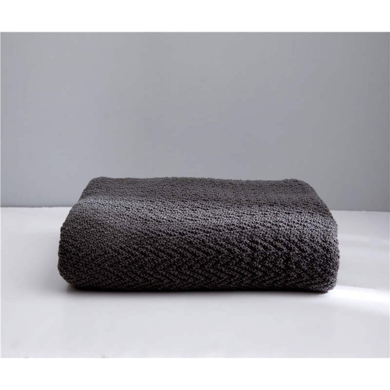 130Cm X 160Cm Warm Cozy Knitted Throw Blankets Grey
