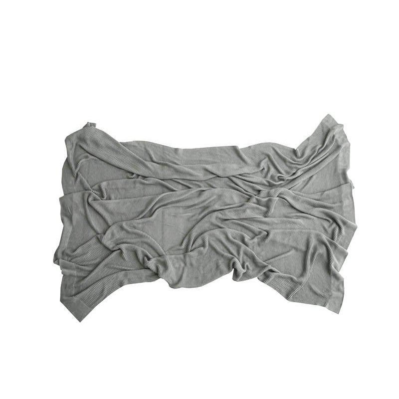 130Cm X 160Cm Warm Cozy Knitted Throw Blankets Grey