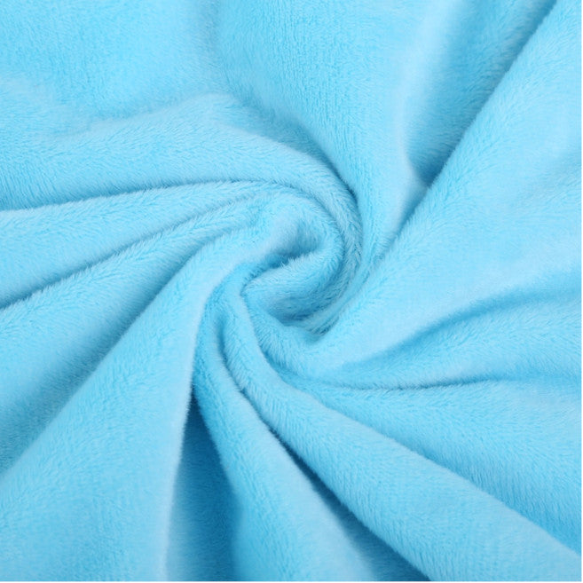 130X160cm Super Soft Long Coral Fleece Flurry Throw Blanket Powder Blue