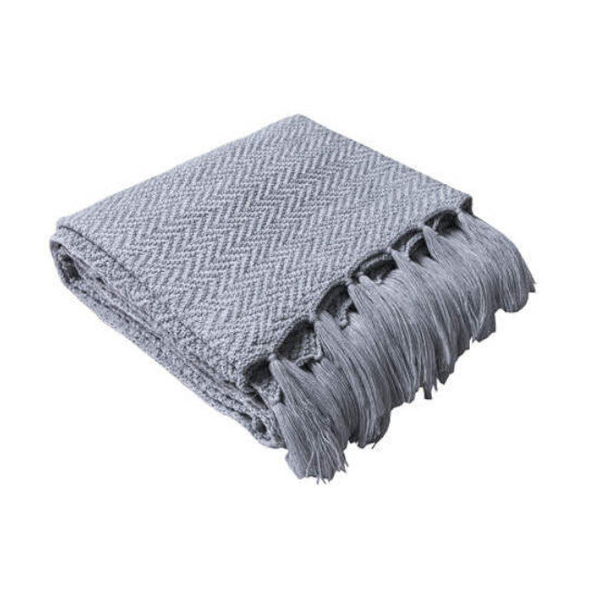 130Cm X 160Cm Warm Cozy Knitted Throw Blankets Grey
