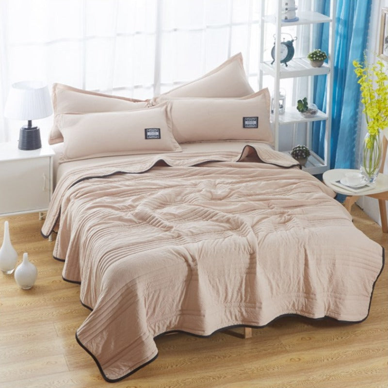 1 Sets of Hod Health & Home 1 Sets Of Cooling Blankets Pure Color Summer Quilt Plain Compressible