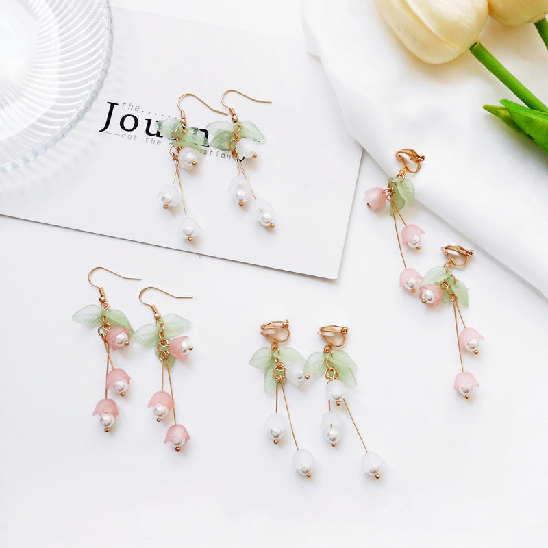 Veile Studios Lily Of The Valley Flower Female Earrings