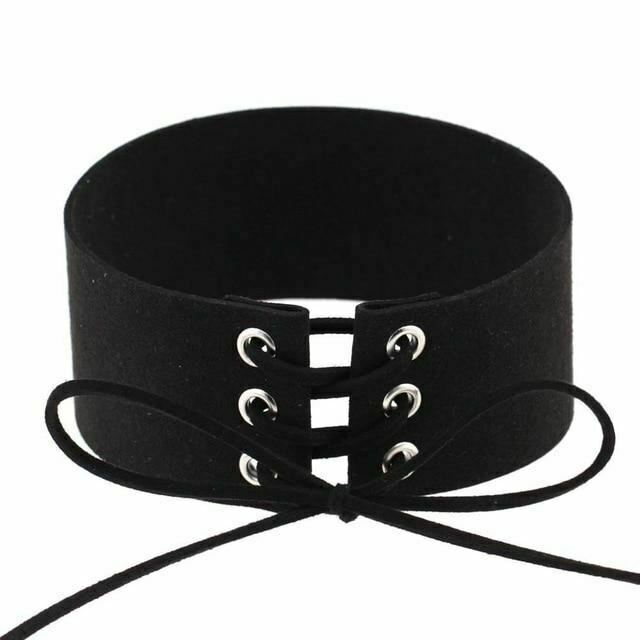 Bdsm Lace Up Collar Sexy Submissive Choker Necklace Bondage Restraints