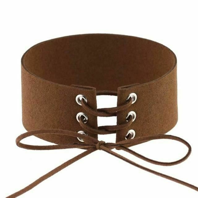 Bdsm Lace Up Collar Sexy Submissive Choker Necklace Bondage Restraints