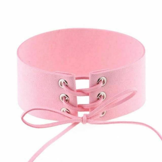 Bdsm Lace Up Collar Sexy Submissive Choker Necklace Bondage Restraints