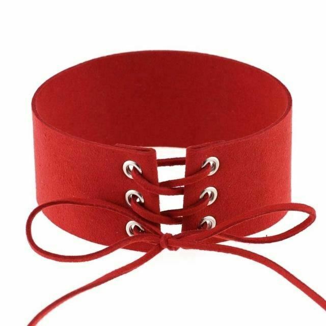 Bdsm Lace Up Collar Sexy Submissive Choker Necklace Bondage Restraints