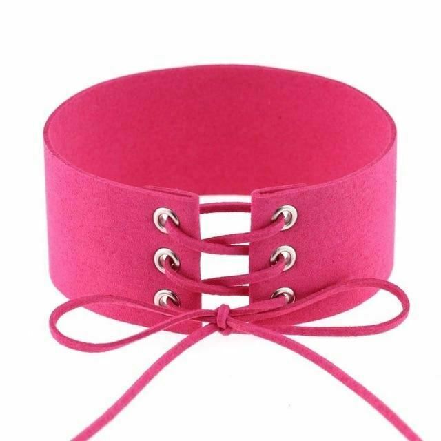 Bdsm Lace Up Collar Sexy Submissive Choker Necklace Bondage Restraints