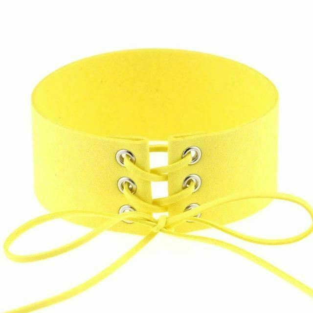 Bdsm Lace Up Collar Sexy Submissive Choker Necklace Bondage Restraints