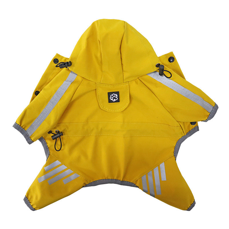 Dog Raincoat Full Package Four Feet Waterproof Cape Pet Products