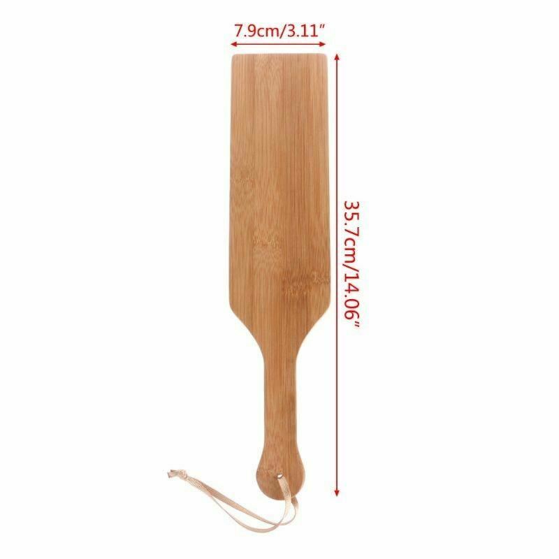 Big 35.7Cm Natural Bamboo Wood Paddle Bdsm Spanking Impact Play Fetish
