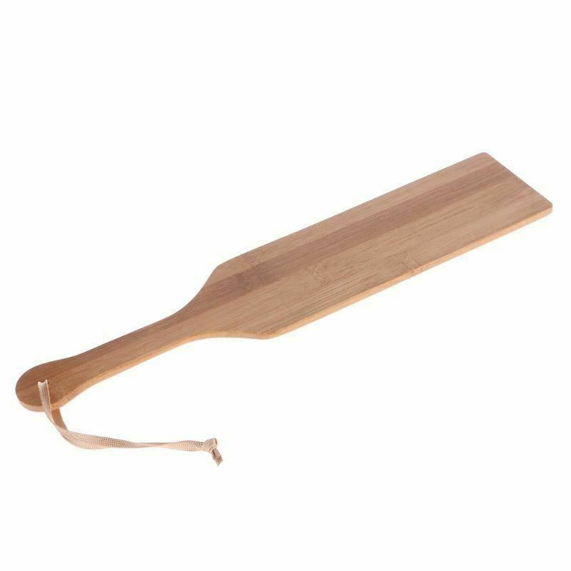 Big 35.7Cm Natural Bamboo Wood Paddle Bdsm Spanking Impact Play Fetish
