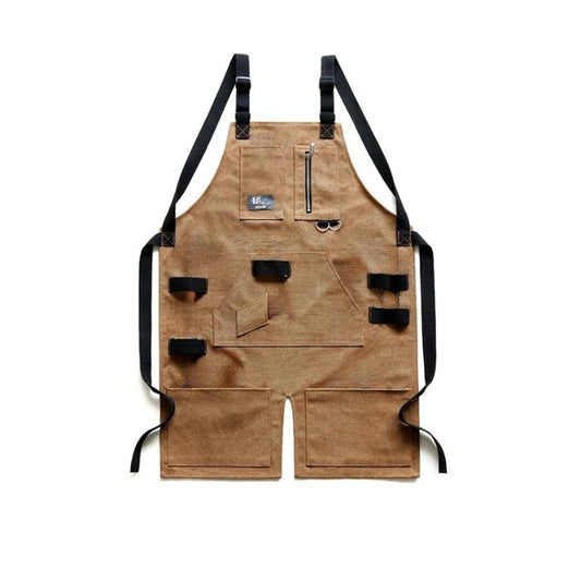 Gardening Apron Brown Denim Canvas Outdoor Work Clothes For Men Women