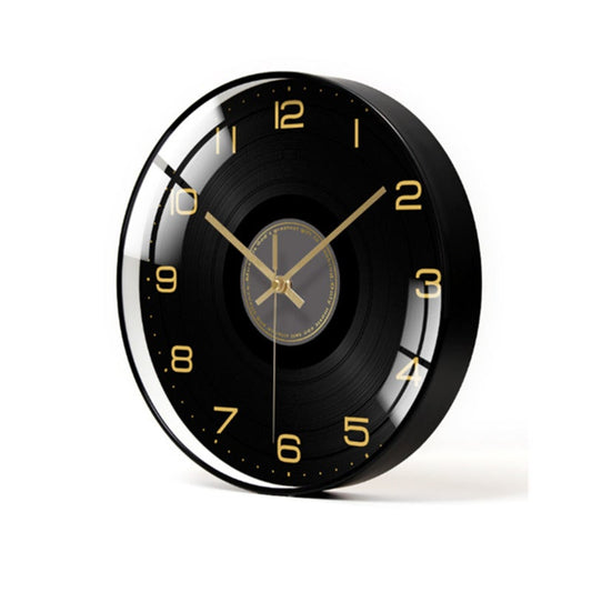 14 Inch Simple All Black Classic Mute Wall Clock Living Room Office Decoration