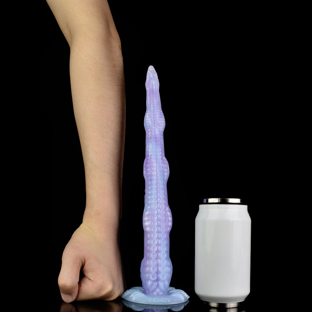 Pastel Purple Sea Jade Long Tentacle Silicone Dildo