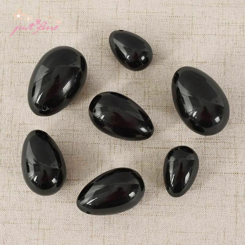 3 / Set Natural Black Obsidian Yoni Egg Kegel Exercise Massage Balls