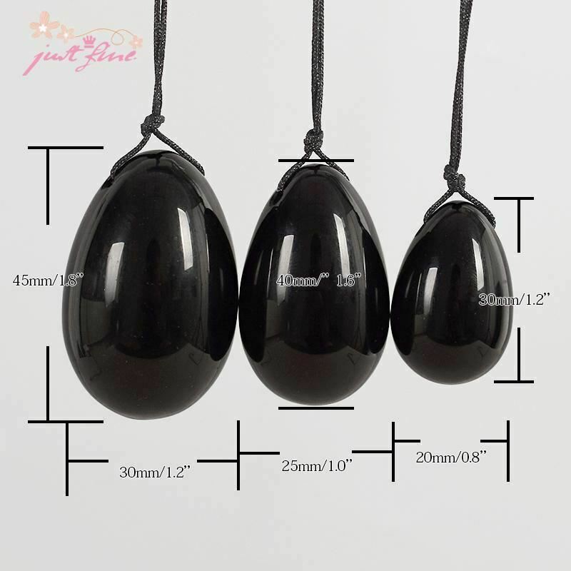 3 / Set Natural Black Obsidian Yoni Egg Kegel Exercise Massage Balls