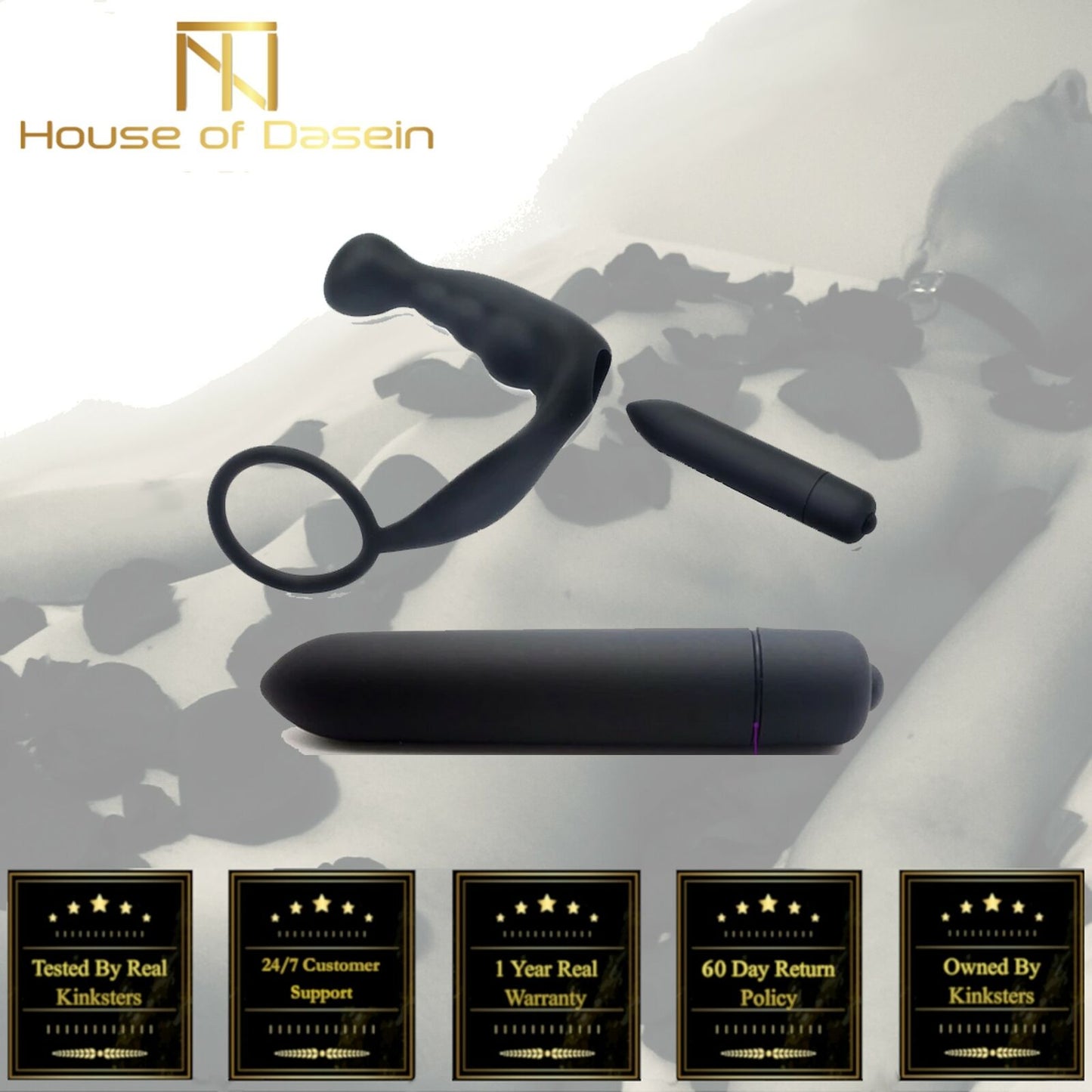 Cock Ring Vibrating Anal Plug Prostate Massager Vibrator 10 Modes Men