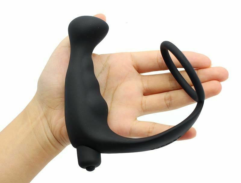 Cock Ring Vibrating Anal Plug Prostate Massager Vibrator 10 Modes Men