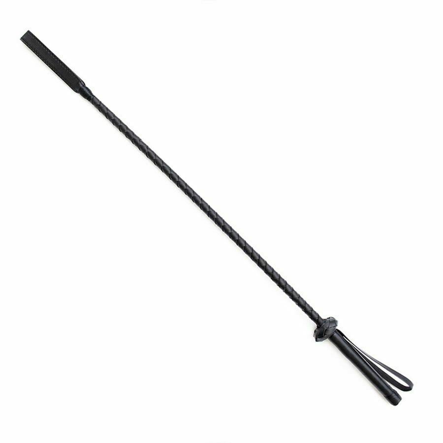 Black Leather Riding Crop Bdsm Spanking Fetish Sex Toy Dominant Submissive