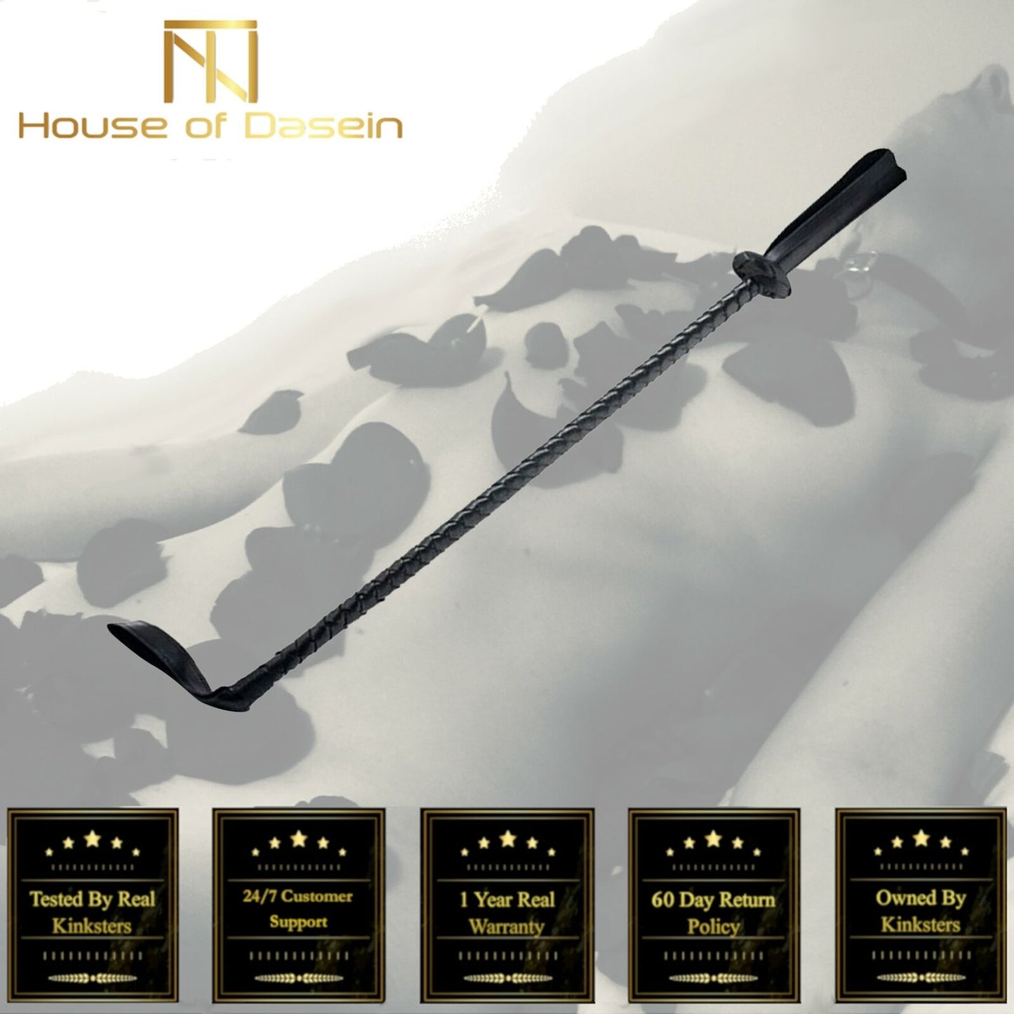 Black Leather Riding Crop Bdsm Spanking Fetish Sex Toy Dominant Submissive