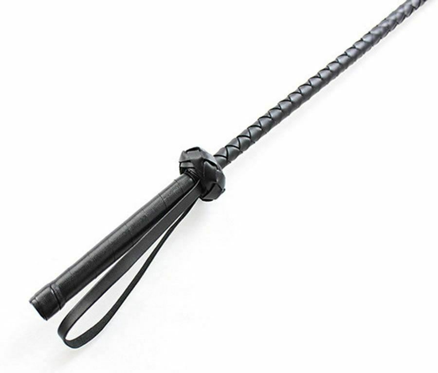 Black Leather Riding Crop Bdsm Spanking Fetish Sex Toy Dominant Submissive