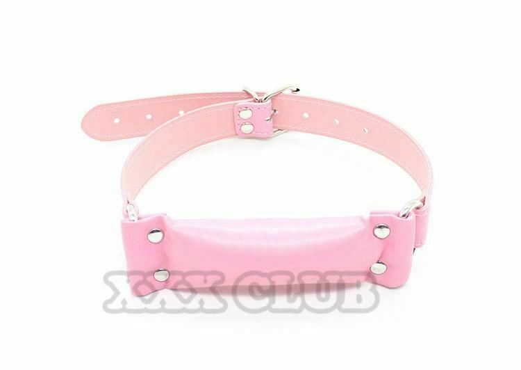 Black Pink Bit Pet Play Pony Horse Puppy Mouth Gag Bondage Bdsm Restraints