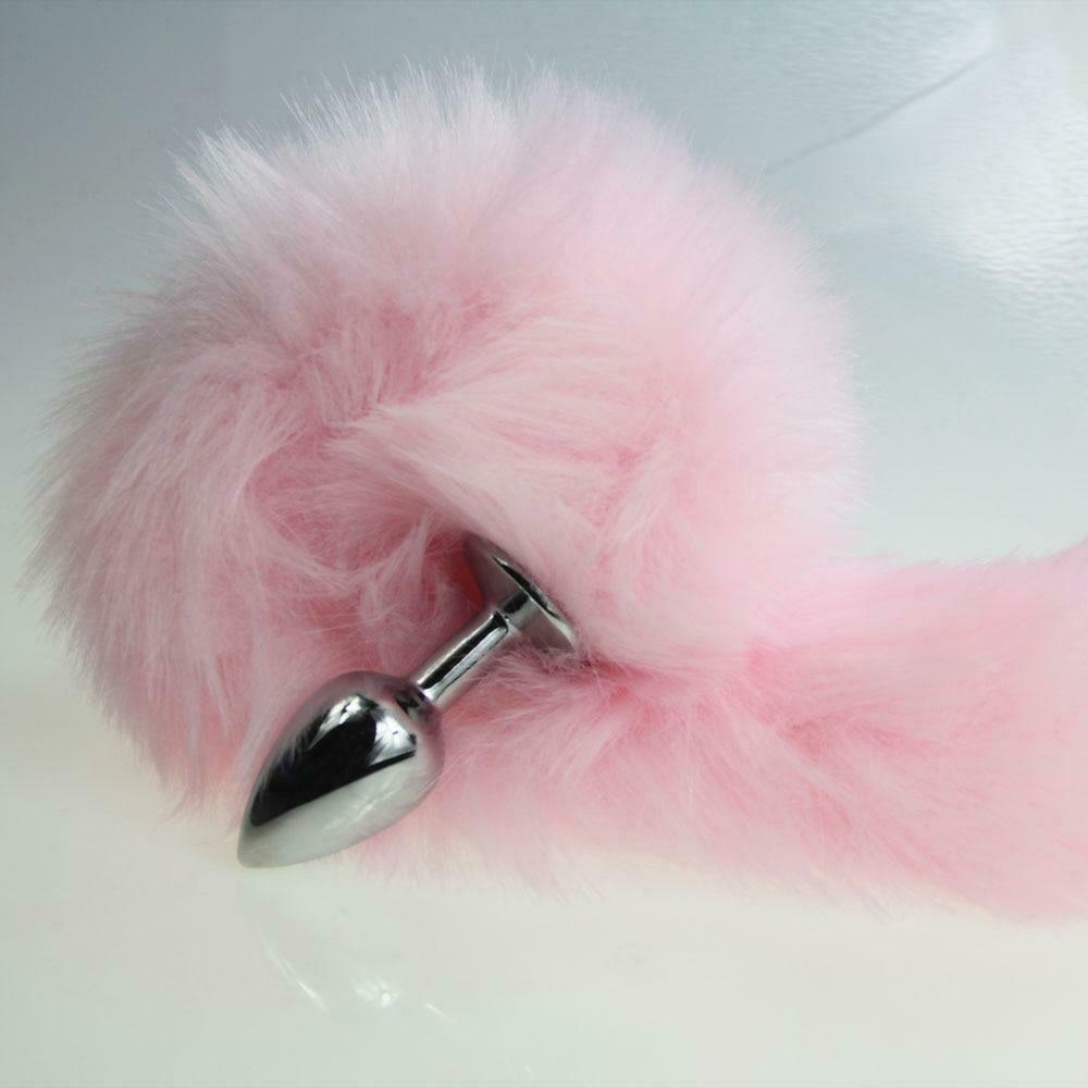 Pink Tail Anal Plug Pet Play Kitten Bondage Kink Bdsm Fetish Restraints