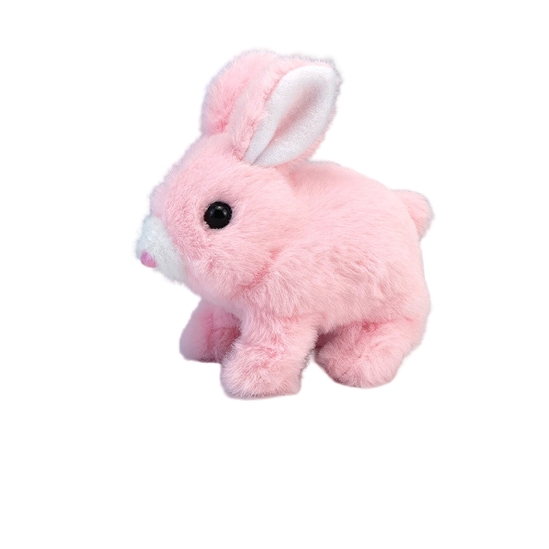 2025 Upgraded Interactive Bunny Toy. Hops Walks Talks Shakes Ears. Plush Gift For Kids (Grey).