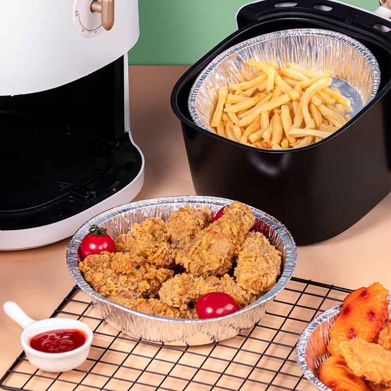 Non-Stick Aluminum Foil Liners Air Fryer Disposable Oil-Proof Steaming Basket Drip Pan Tray