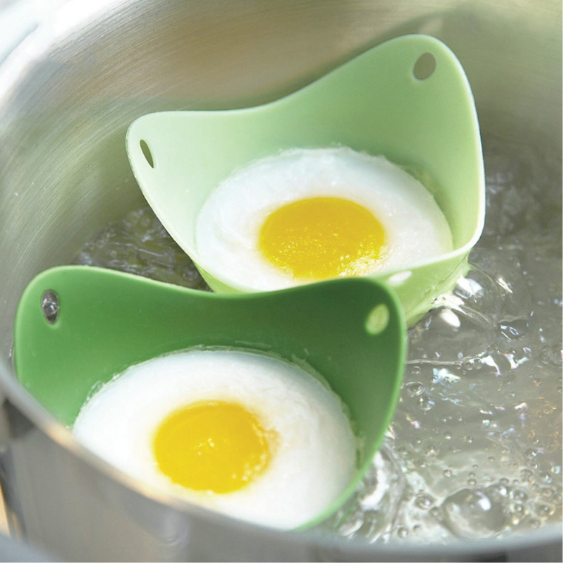14Pcs Silicone Heat Resistant Egg Poacher Poaching Pods Pan Mould Kitchen Cooking Tool