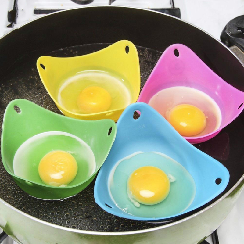 14Pcs Silicone Heat Resistant Egg Poacher Poaching Pods Pan Mould Kitchen Cooking Tool
