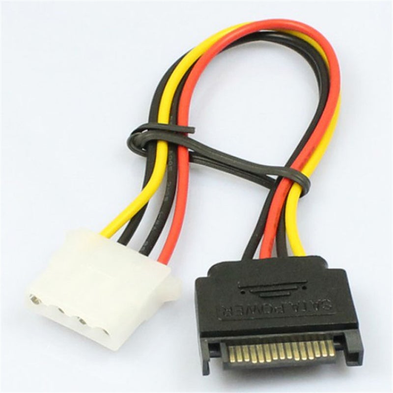 15 Pin Sata Male To 4 Molex Female Ide Hdd Power Hard Drive Cable