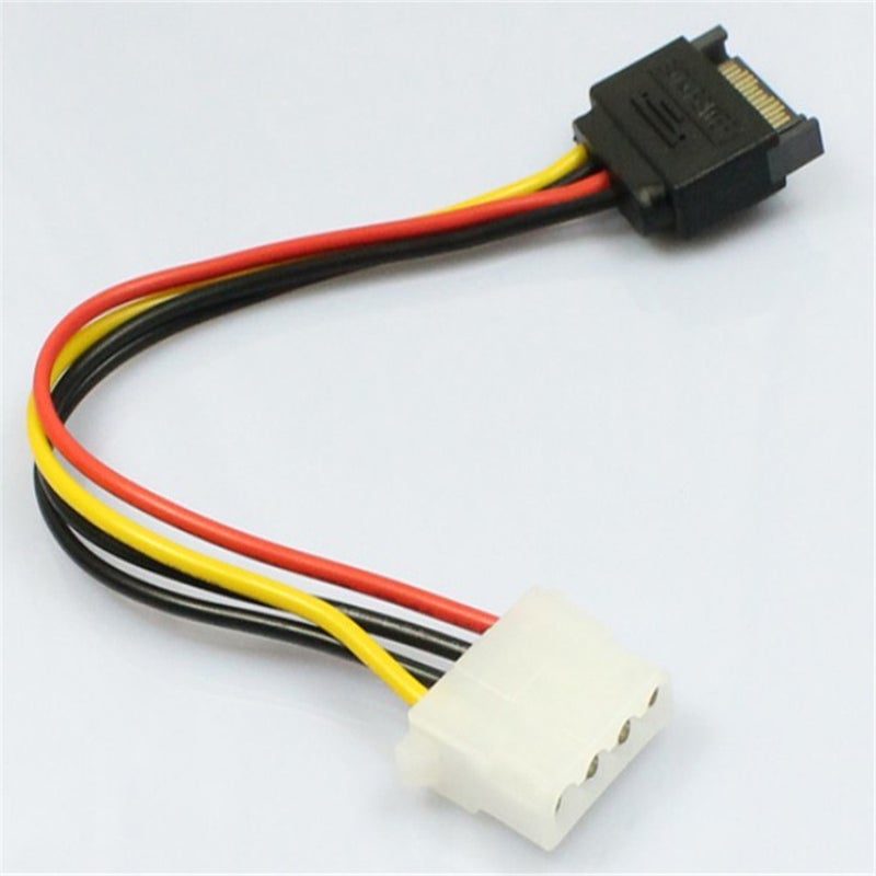 15 Pin Sata Male To 4 Molex Female Ide Hdd Power Hard Drive Cable
