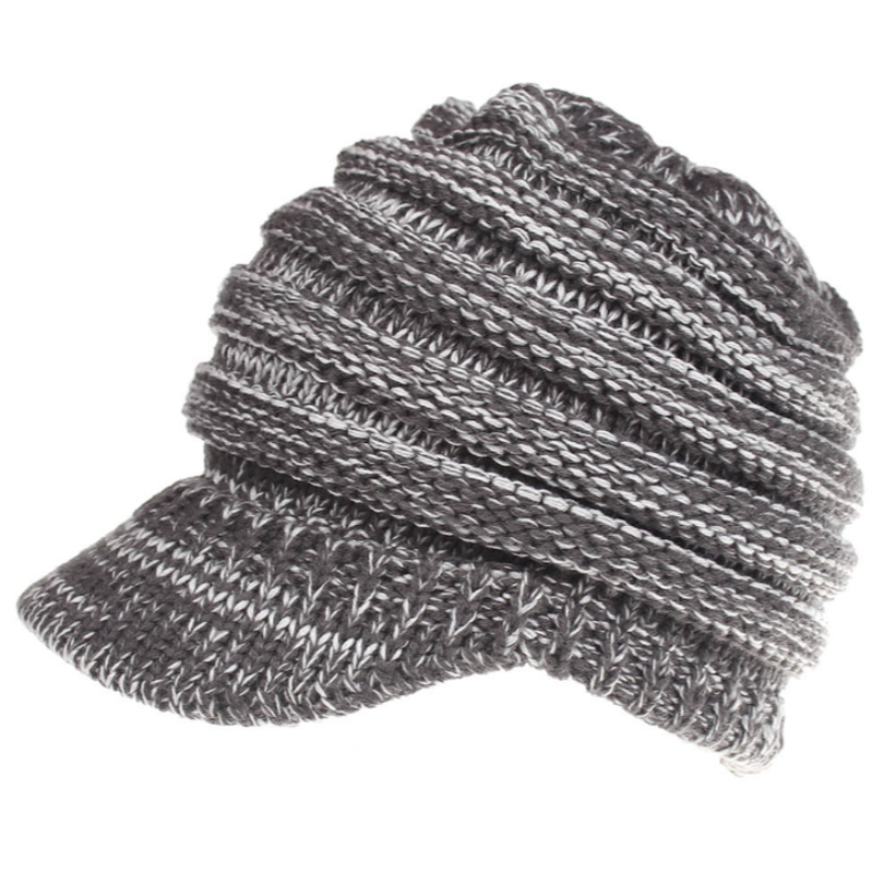 Women Ponytail Beanies Autumn Winter Hats Soft Knitting Caps Warm Ladies Skullies