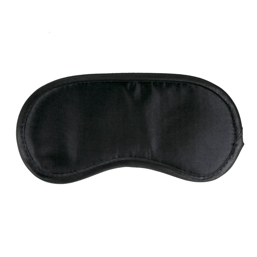 Black Satin Eye Mask Blindfold Bdsm Sensory Deprivation