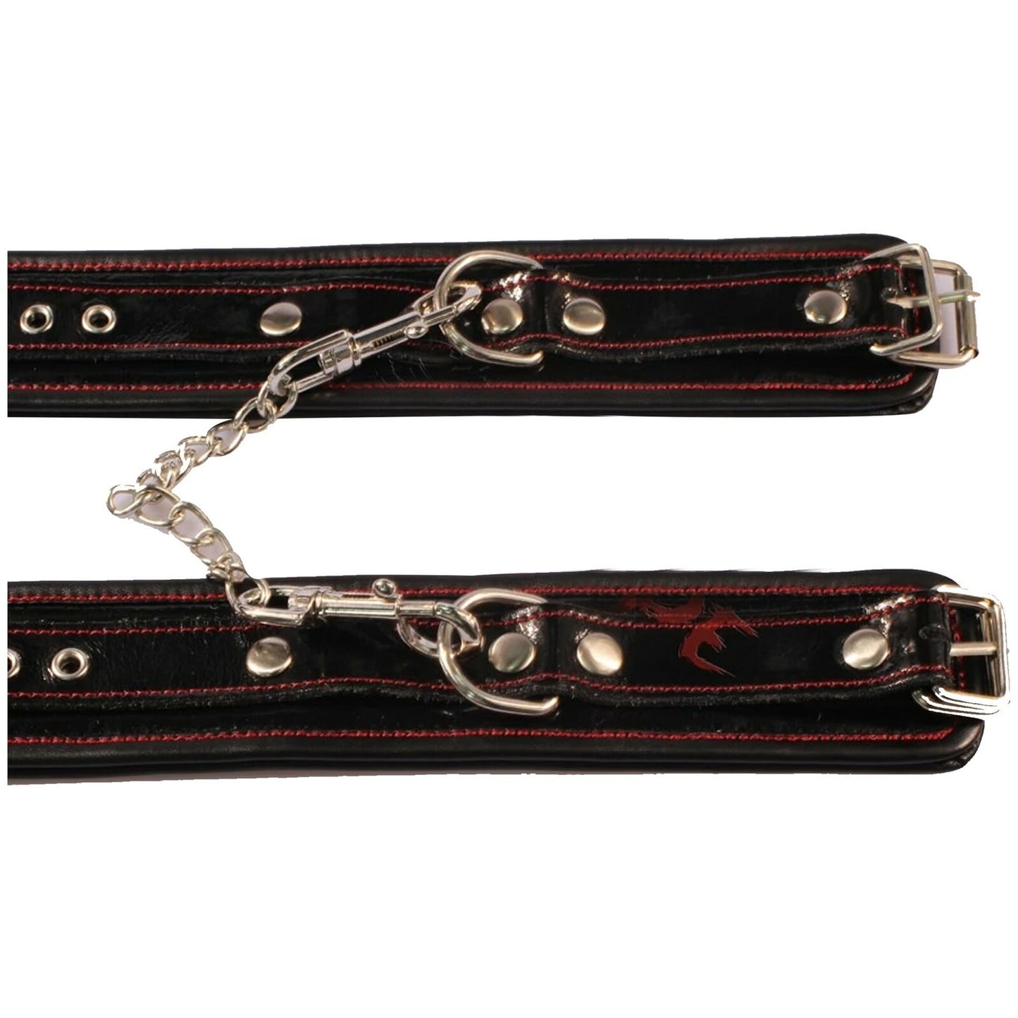 Real Leather Bondage Kit Cuffs Restraints Collar Flogger Bdsm