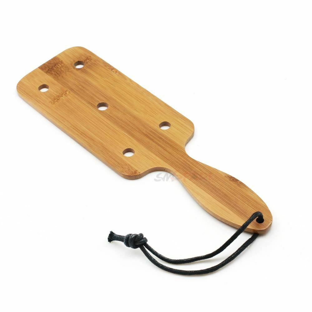 Wide With Holes Natural Bamboo Spanking Paddle Bdsm Toy