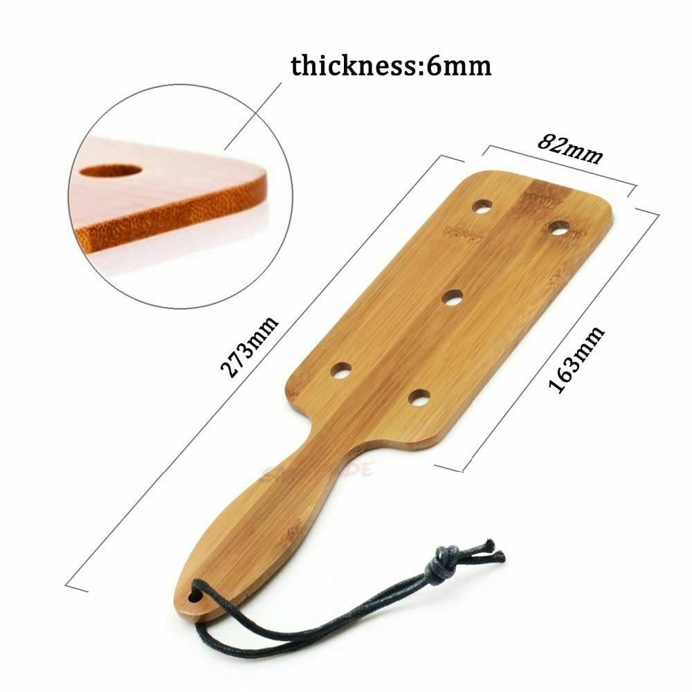 Wide With Holes Natural Bamboo Spanking Paddle Bdsm Toy