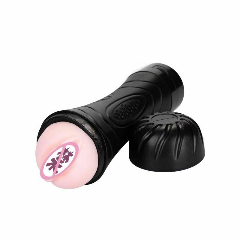 Vibrating Pocket Pussy Masturbation Cup Realistic Vagina Male Masturbator