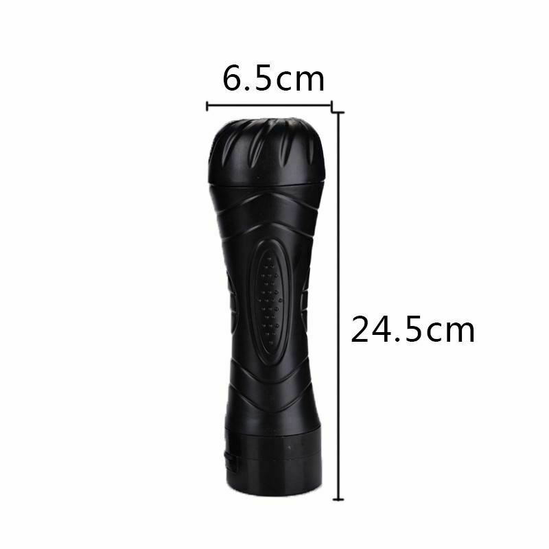 Vibrating Pocket Pussy Masturbation Cup Realistic Vagina Male Masturbator