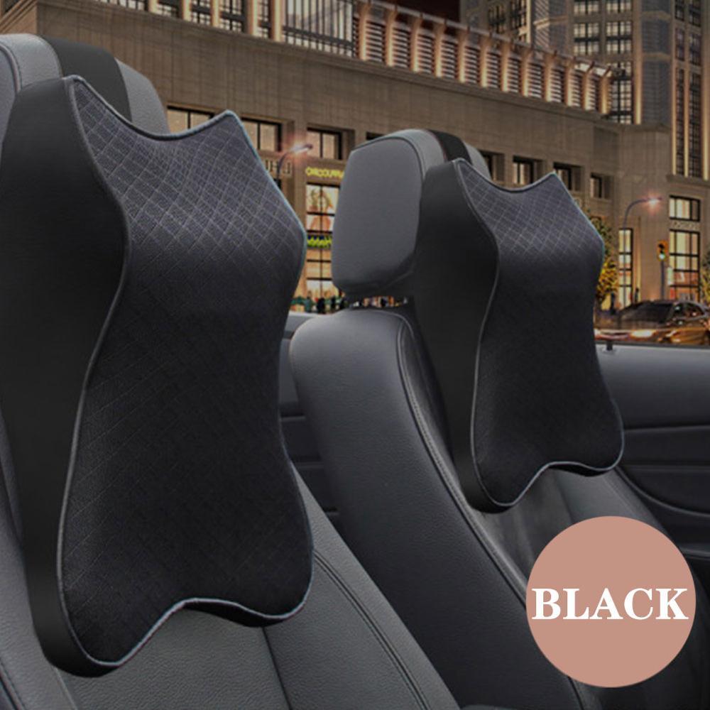 Black Car Neck Pillow 3D Memory Foam Head Rest Cushion Support