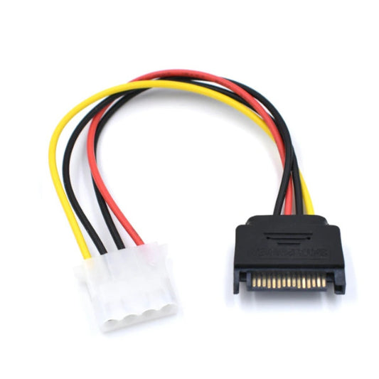 15 Pin Sata Male To 4 Molex Female Ide Hdd Power Hard Drive Cable