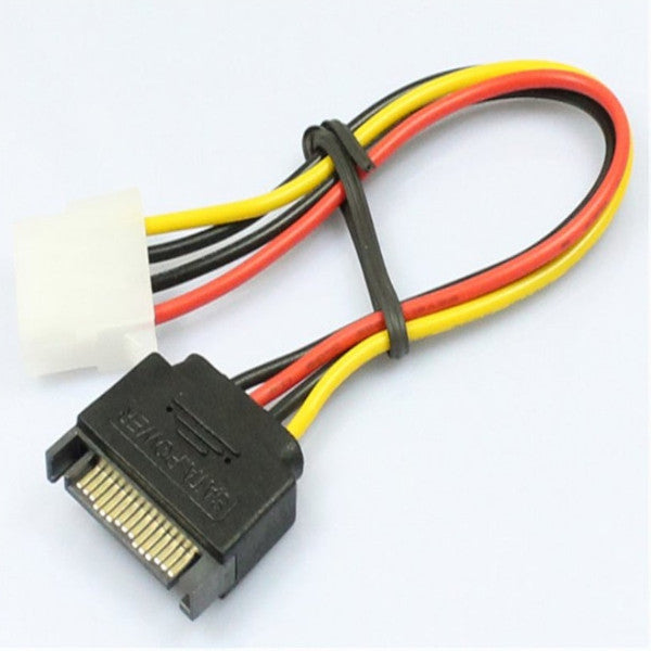 15 Pin Sata Male To 4 Molex Female Ide Hdd Power Hard Drive Cable