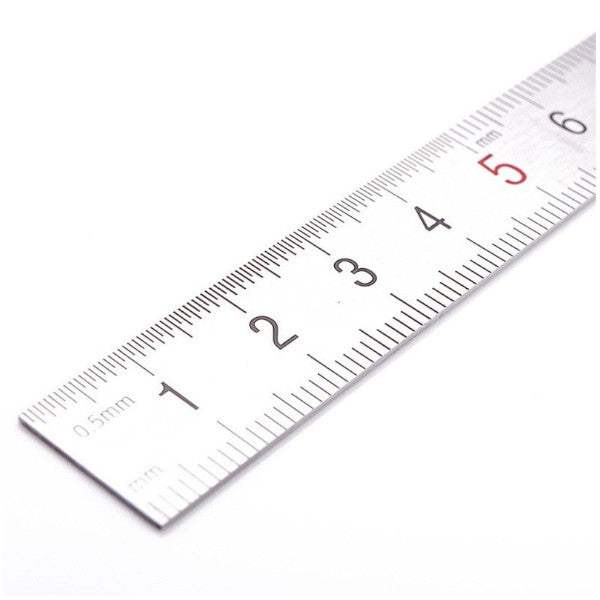 15Cm Stainless Steel Metal Ruler Straight Measuring Scale Student Art Artist Drawing Stationery Office School Supply