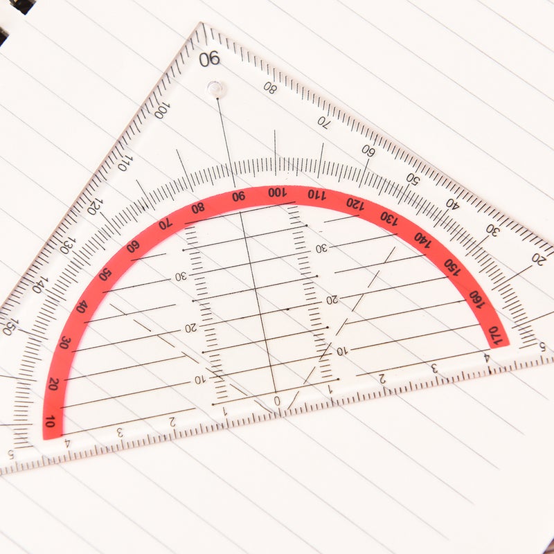 15Pcs Multi Function Square Triangle Scale Engineering Ruler 15Cm Protractor