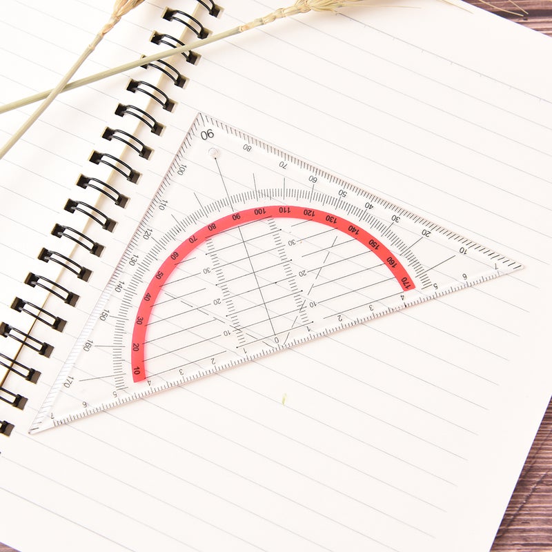 15Pcs Multi Function Square Triangle Scale Engineering Ruler 15Cm Protractor