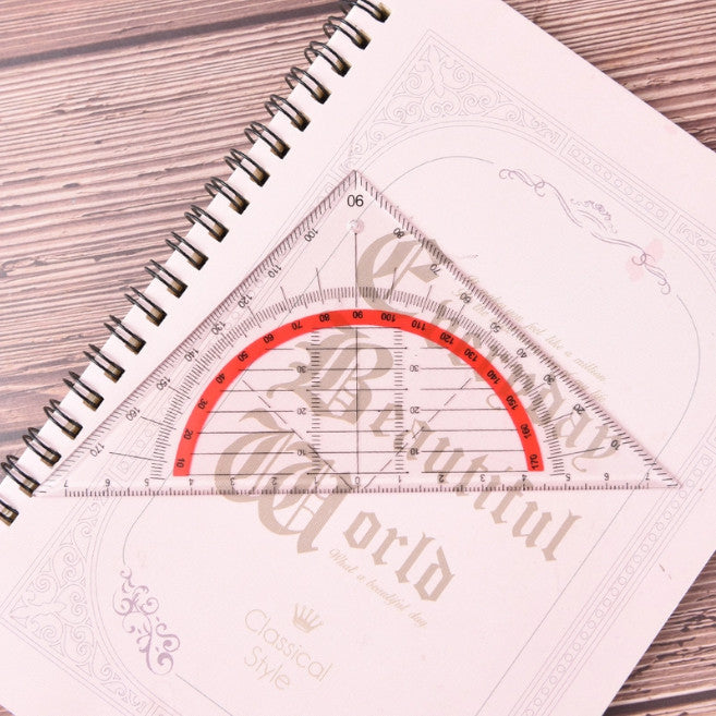 15Pcs Multi Function Square Triangle Scale Engineering Ruler 15Cm Protractor
