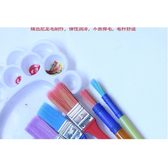 15Pcsset Paint Brush Watercolor Oil Art Supplies Kids Sponge Stamper For Children Gouache