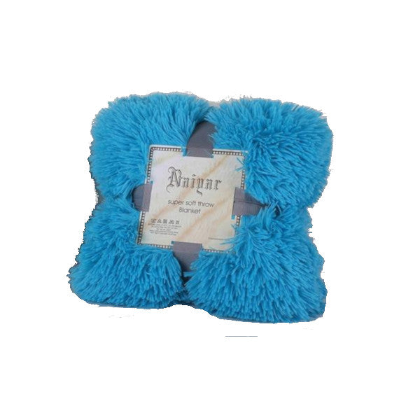160Cm X 130Cm Soft Fluffy Shaggy Warm Blanket Bedspread Throw