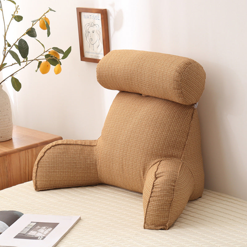 Back Cushion Backrest With Arm Neck Pillow Lumbar Support Reading